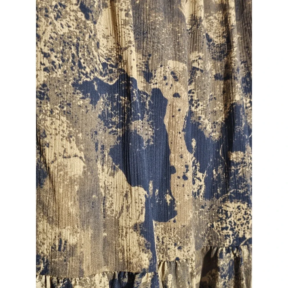 Linea‎ By Louis Dell'olio Sm Earthtone Teired Midi Skirt Flowy Boho Fairy Grunge - Picture 6 of 11